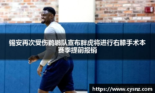 锡安再次受伤鹈鹕队宣布胖虎将进行右膝手术本赛季提前报销