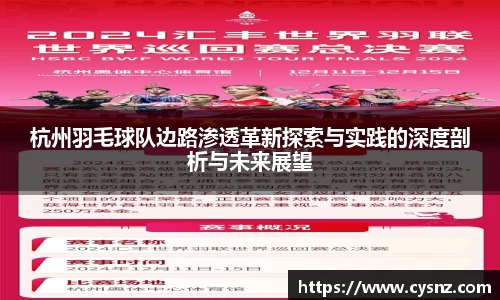 杭州羽毛球队边路渗透革新探索与实践的深度剖析与未来展望
